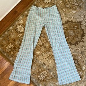 Vintage plaid flair pants